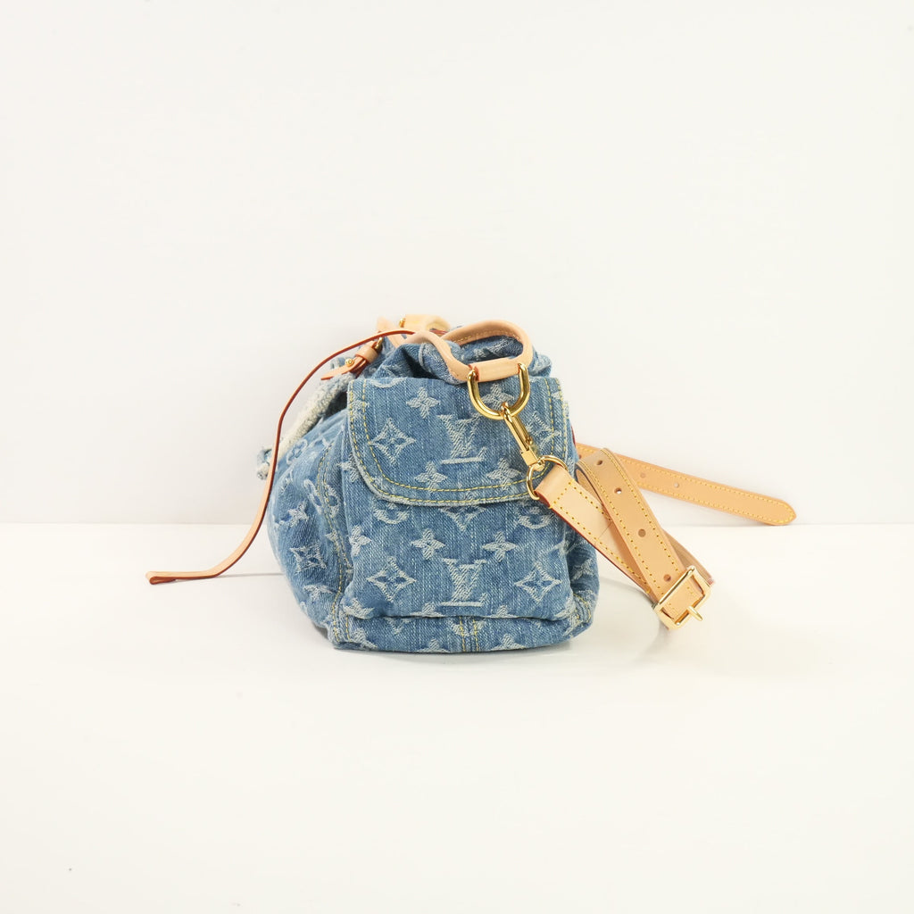 Louis Vuitton Monogram Denim CarryAll Cargo PM Bag Full Set