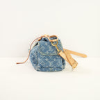 Louis Vuitton Monogram Denim CarryAll Cargo PM Bag Full Set