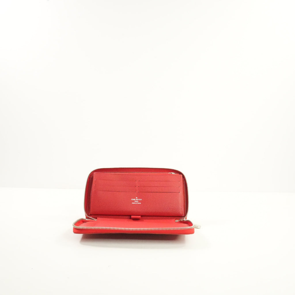 Louis Vuitton Red Epi Leather Long Zippy Wallet