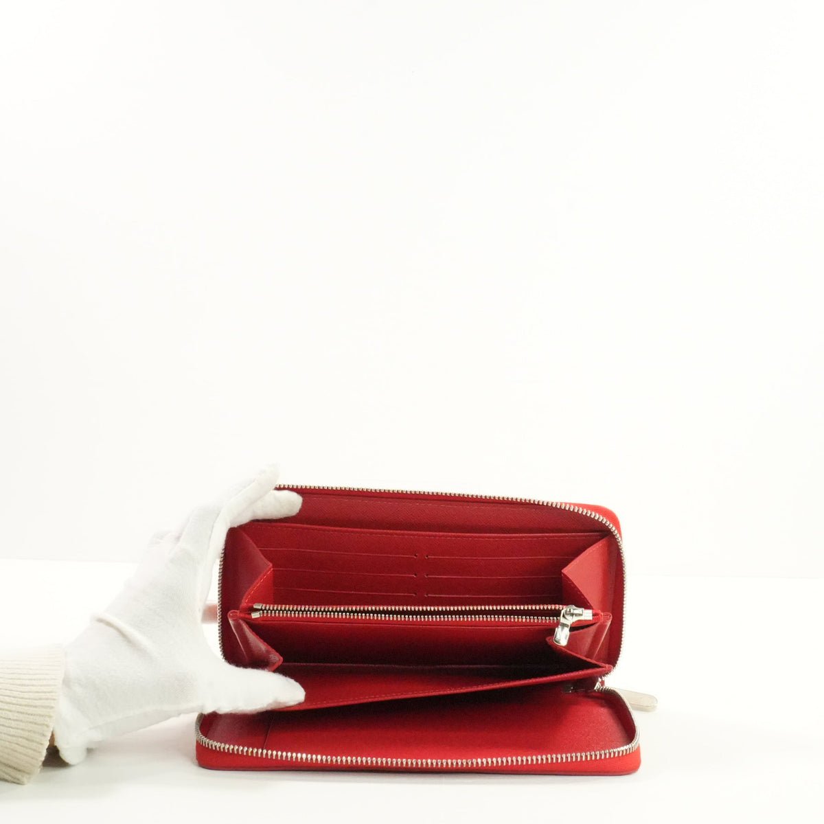 Louis Vuitton Red Epi Leather Long Zippy Wallet