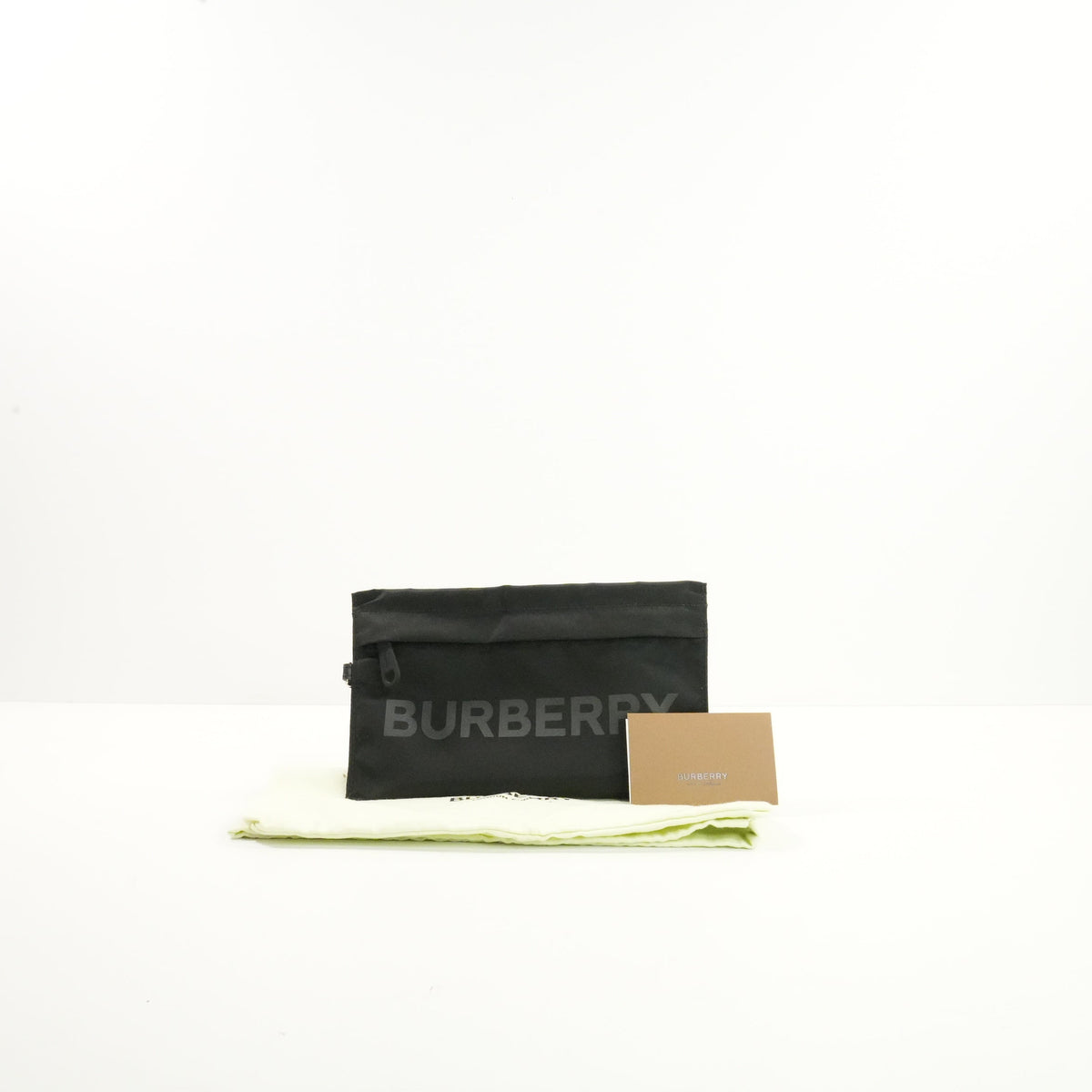 Burberry Logo Nylon Black Pouch