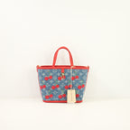 Louis Vuitton x Takashi Murakami Monogram Denim Cerises Neverfull Inside Out BB , Full Set W/Bag