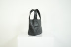 Prada Black Padded Nappa Leather Tote Bag Gold Logo Handbag