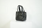 Prada Black Padded Nappa Leather Tote Bag Gold Logo Handbag