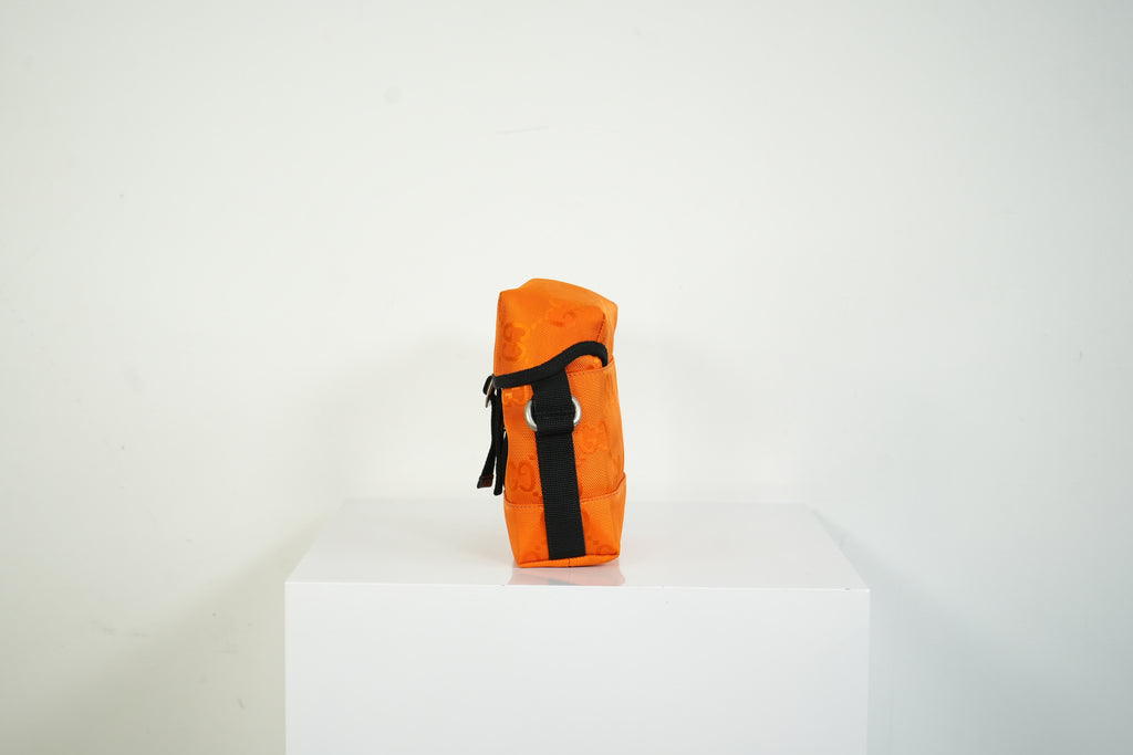 Gucci Off The Grid Shoulder Bag Orange GG Nylon Messenger Bag