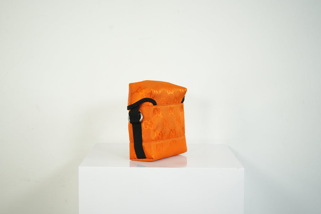 Gucci Off The Grid Shoulder Bag Orange GG Nylon Messenger Bag
