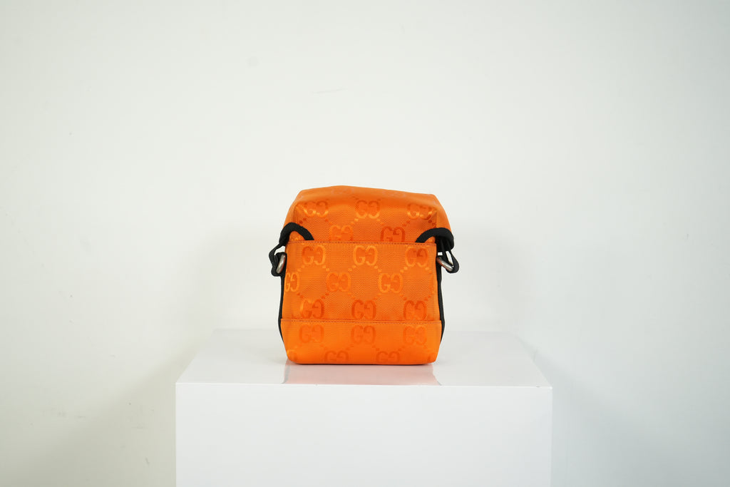 Gucci Off The Grid Shoulder Bag Orange GG Nylon Messenger Bag