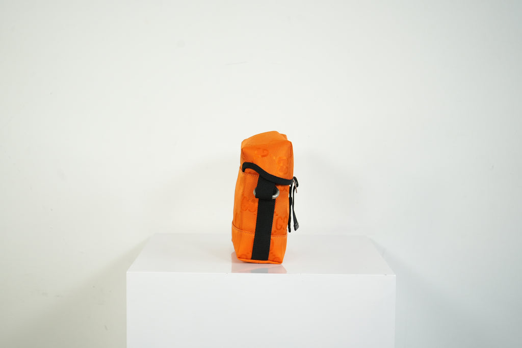 Gucci Off The Grid Shoulder Bag Orange GG Nylon Messenger Bag
