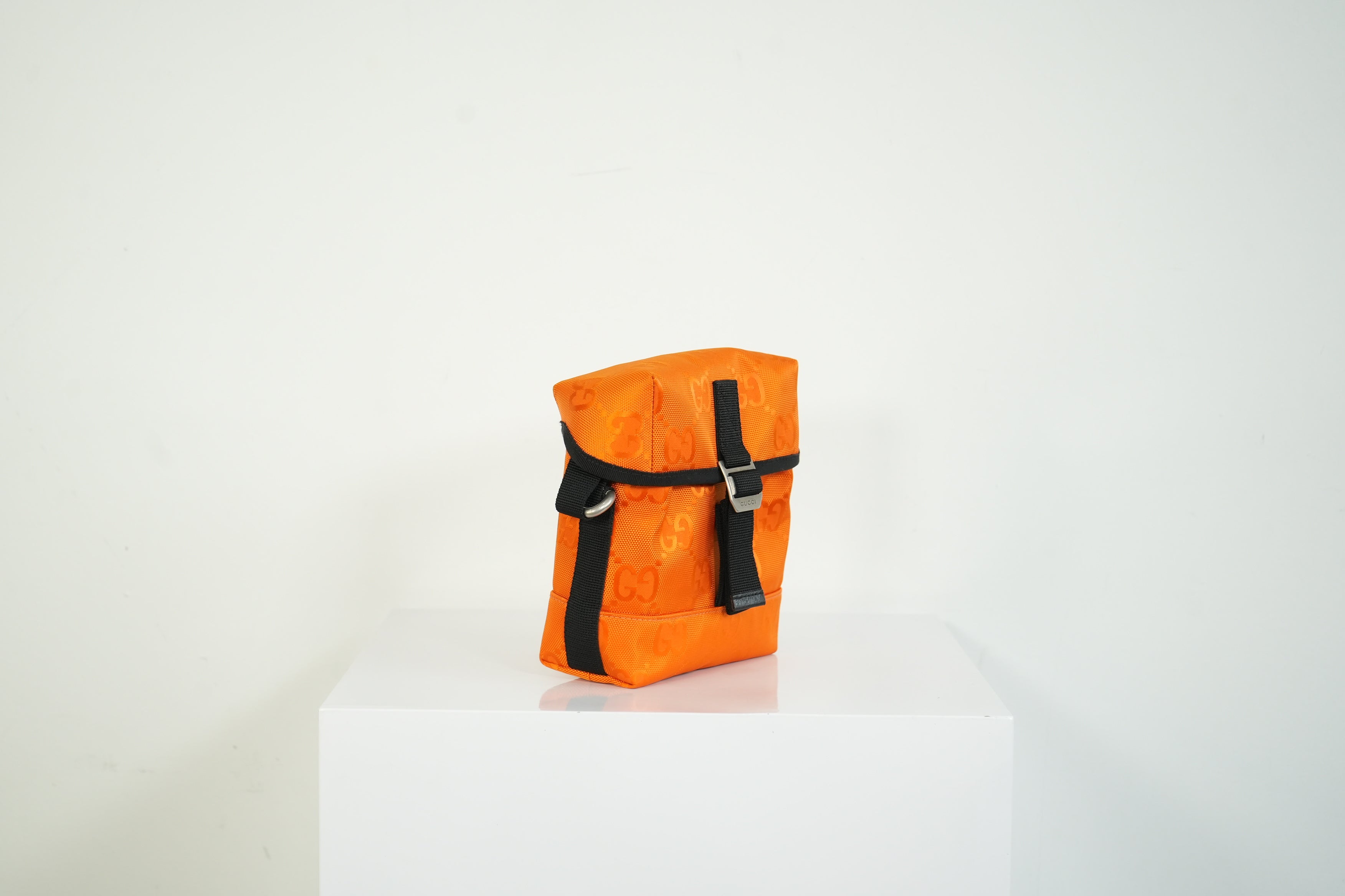 Gucci Off The Grid Shoulder Bag Orange GG Nylon Messenger Bag