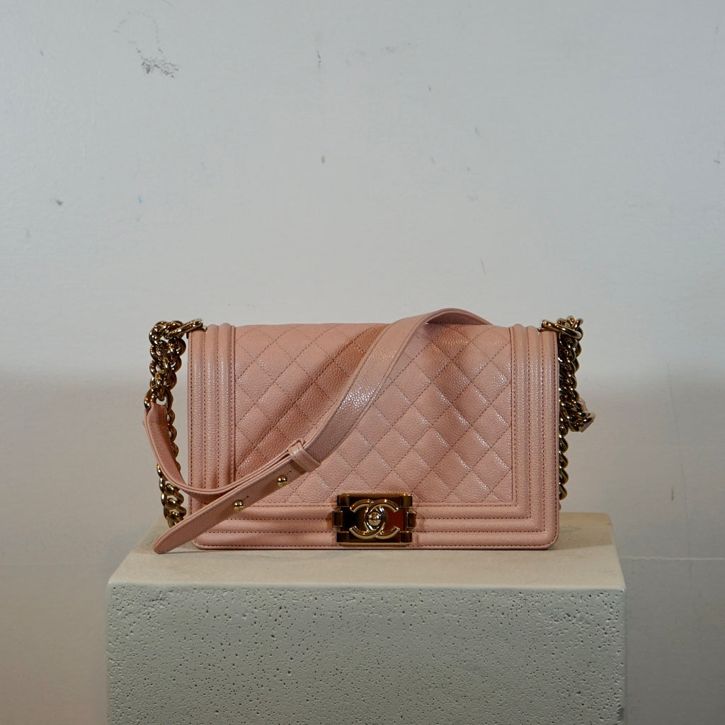 Chanel Medium Blush Pink Boy Bag