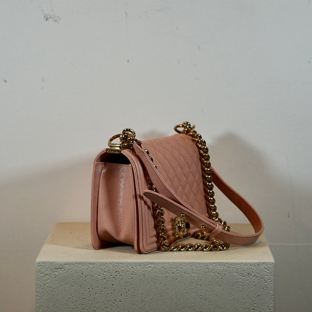 Chanel Medium Blush Pink Boy Bag