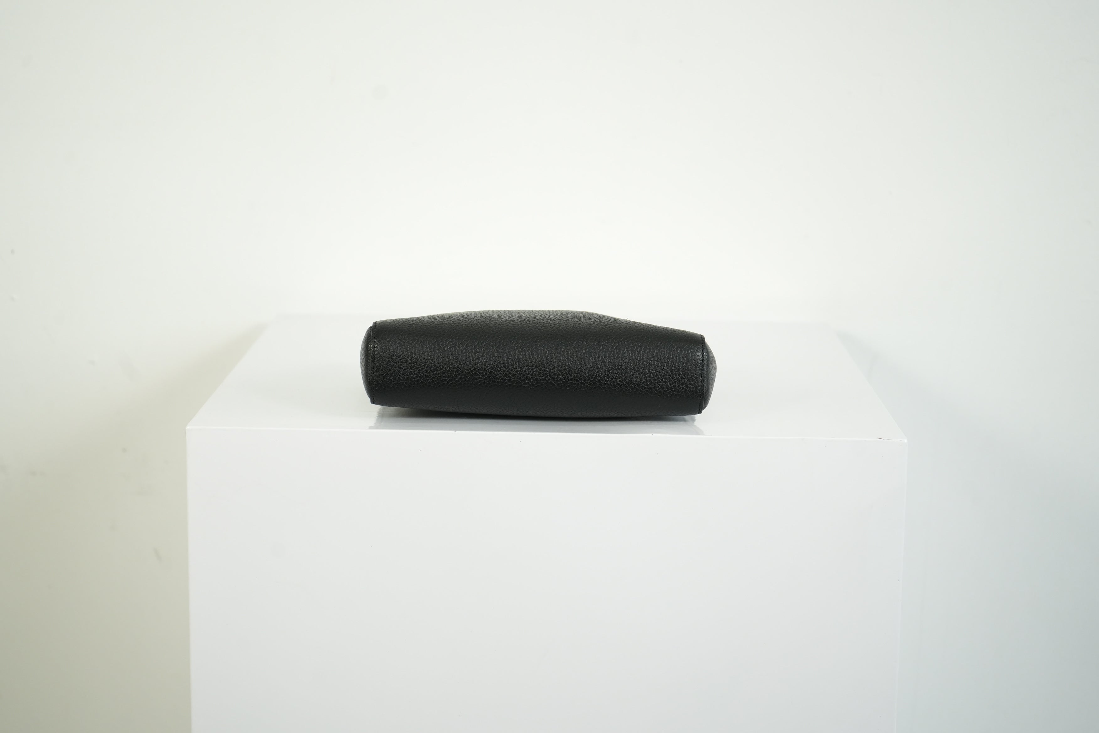 Christian Louboutin Loubifunk Black Leather Spiked Wristlet Clutch Pouch