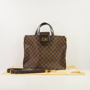 Louis Vuitton Damier Ebene Cabas Rosebery Tote Bag (Strap & Dustbag)