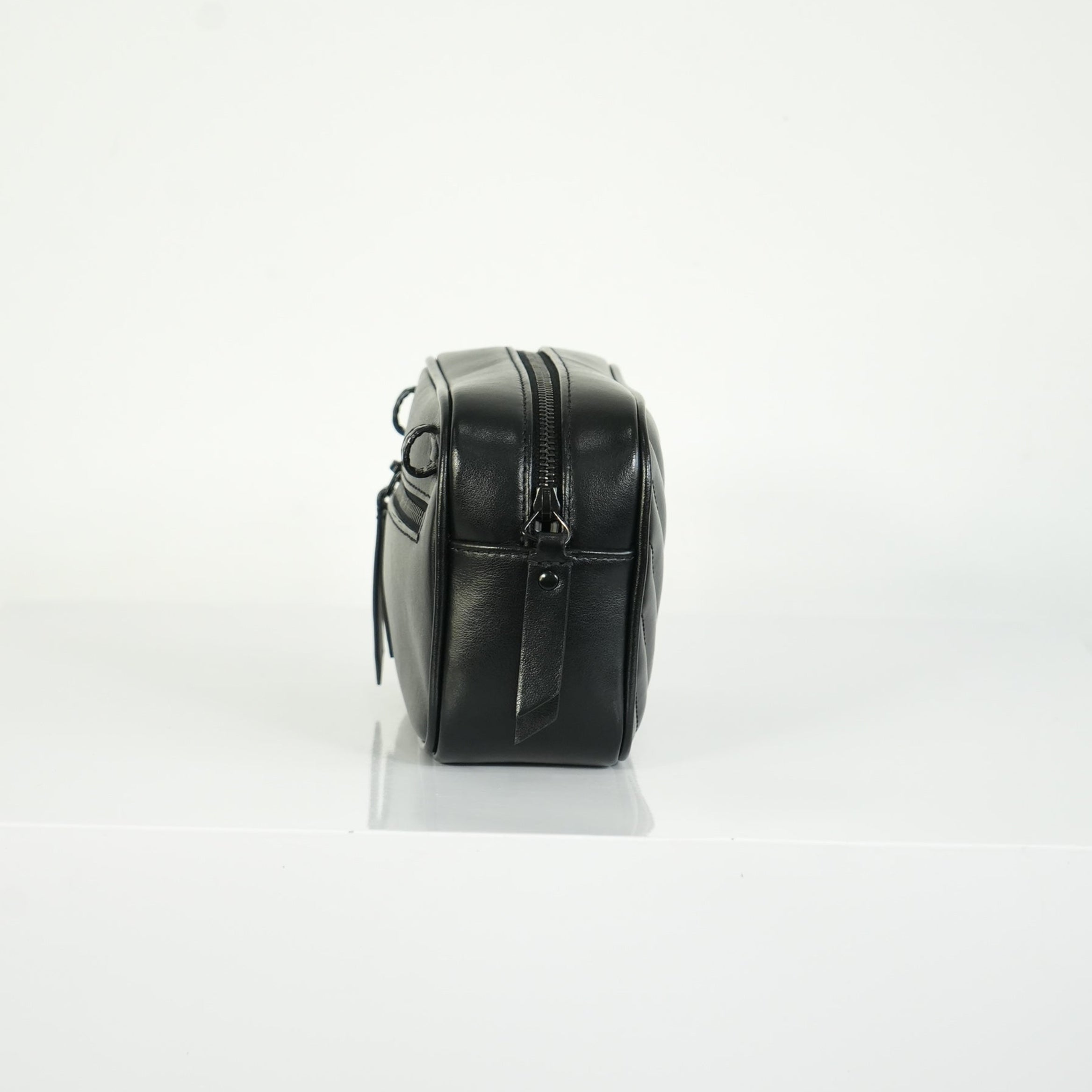 Saint Laurent Lou Camera Bag Black Chevron Quilted Leather Black Hardware