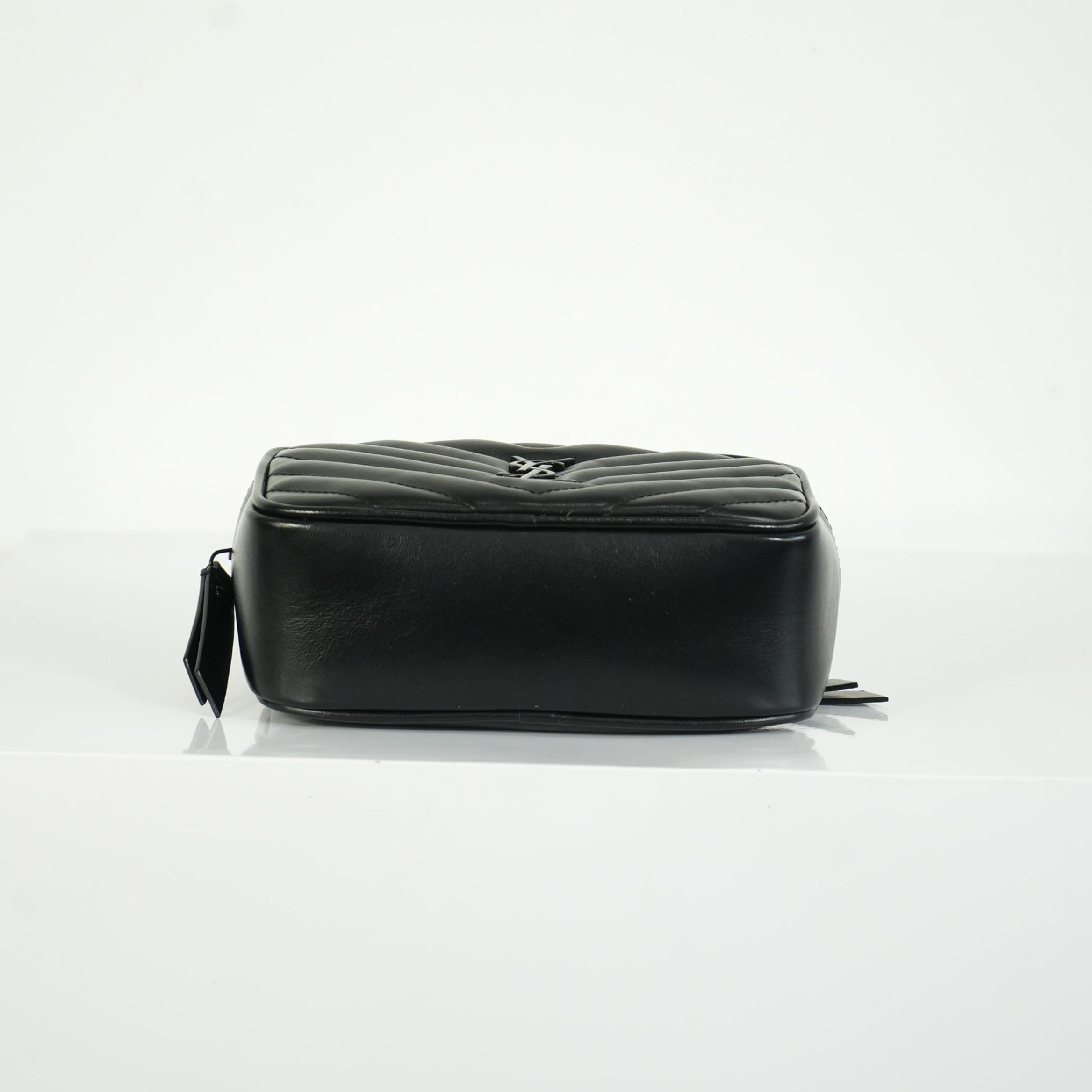 Saint Laurent Lou Camera Bag Black Chevron Quilted Leather Black Hardware