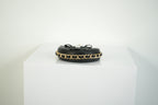 Chanel Lambskin Black Quilted RND Camellia Mini Clutch