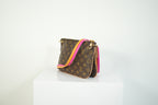 Louis Vuitton Pallas Clutch Monogram Canvas Pink Leather Shoulder Bag