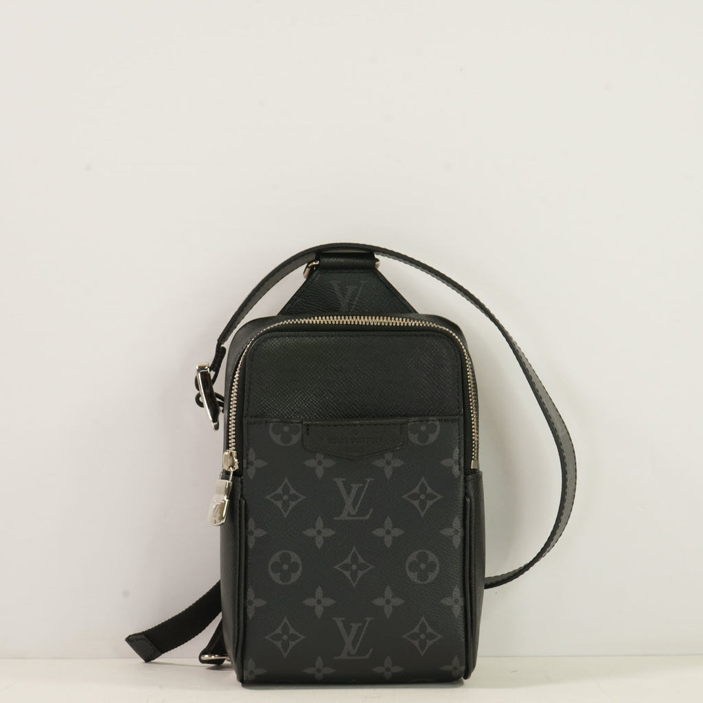 Louis Vuitton Black Taigagrama Outdoor Sling Bag (Full Set)
