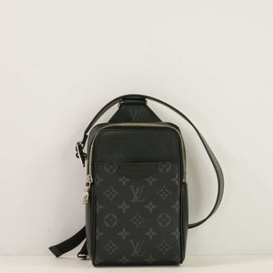 Louis Vuitton Black Taigagrama Outdoor Sling Bag (Full Set)