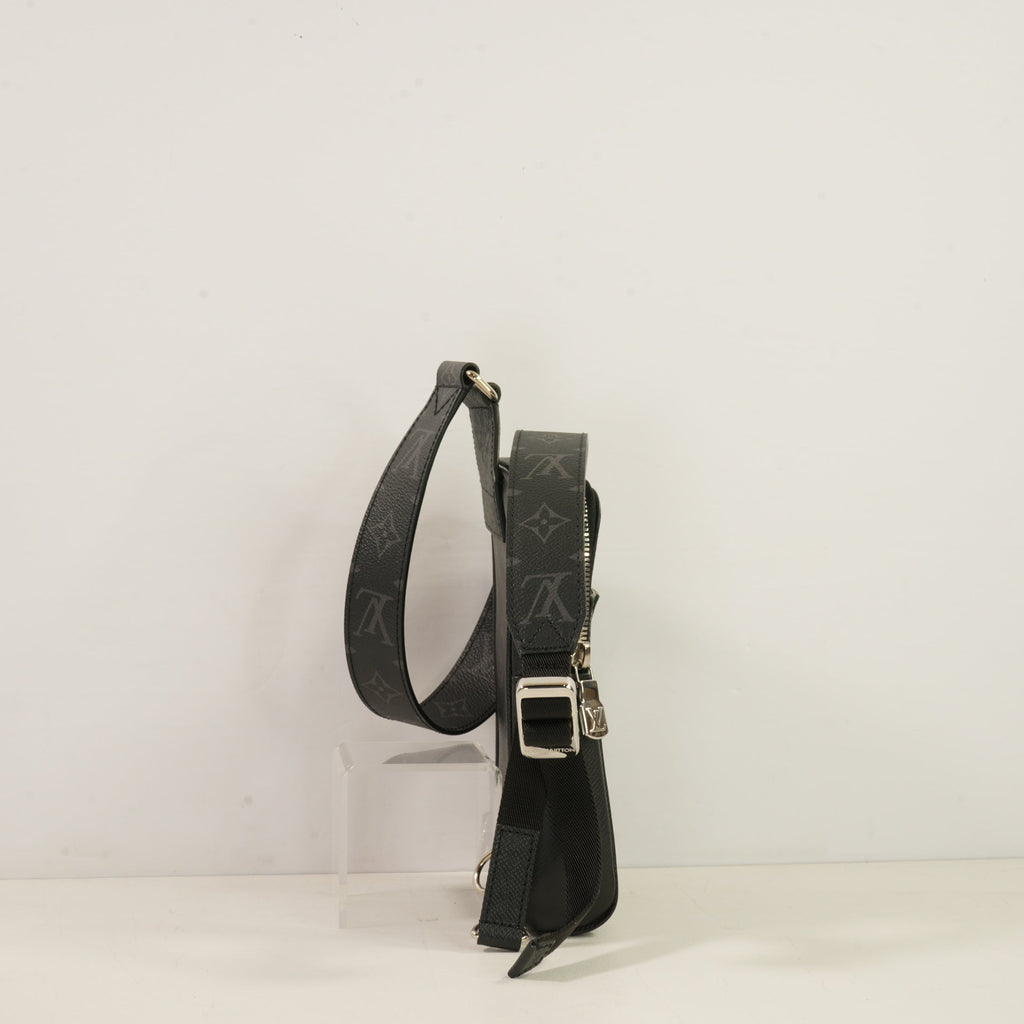 Louis Vuitton Black Taigagrama Outdoor Sling Bag (Full Set)