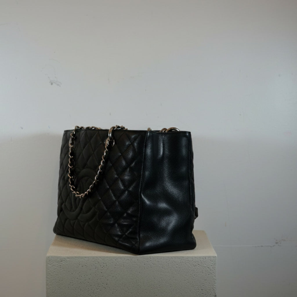 Chanel Black Caviar Grand Shopping Tote