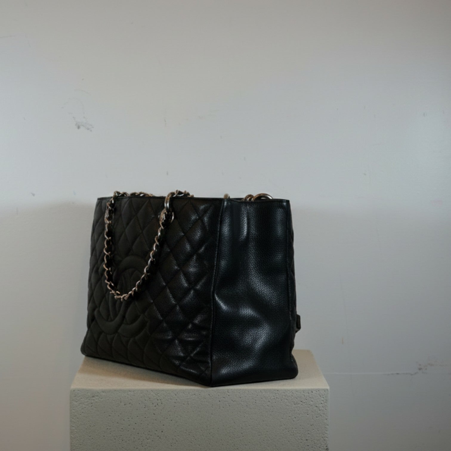 Chanel Black Caviar Grand Shopping Tote