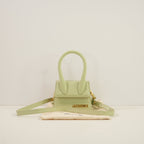 Jacquemus Le Chiquito Mini Top Handle Bag in Light Green (Dustbag, Strap)