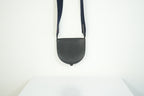Loewe Heel Pouch Black Leather Crossbody Bag Geometric Woven Strap