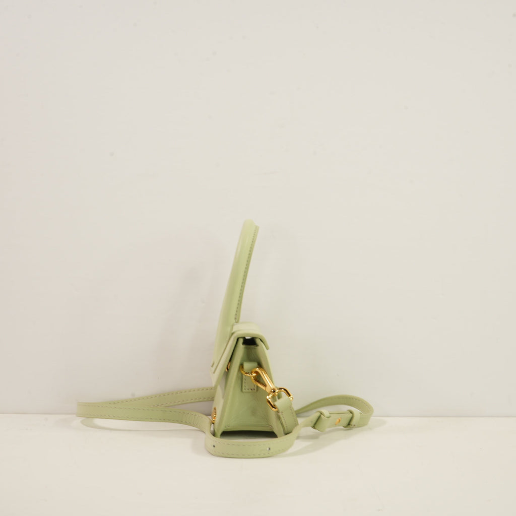 Jacquemus Le Chiquito Mini Top Handle Bag in Light Green (Dustbag, Strap)