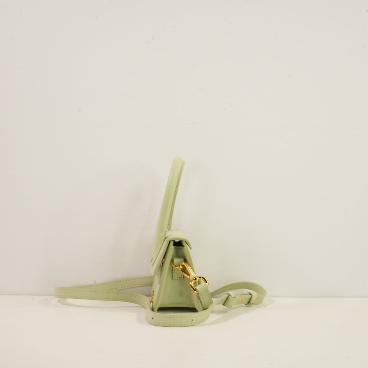 Jacquemus Le Chiquito Mini Top Handle Bag in Light Green (Dustbag, Strap)