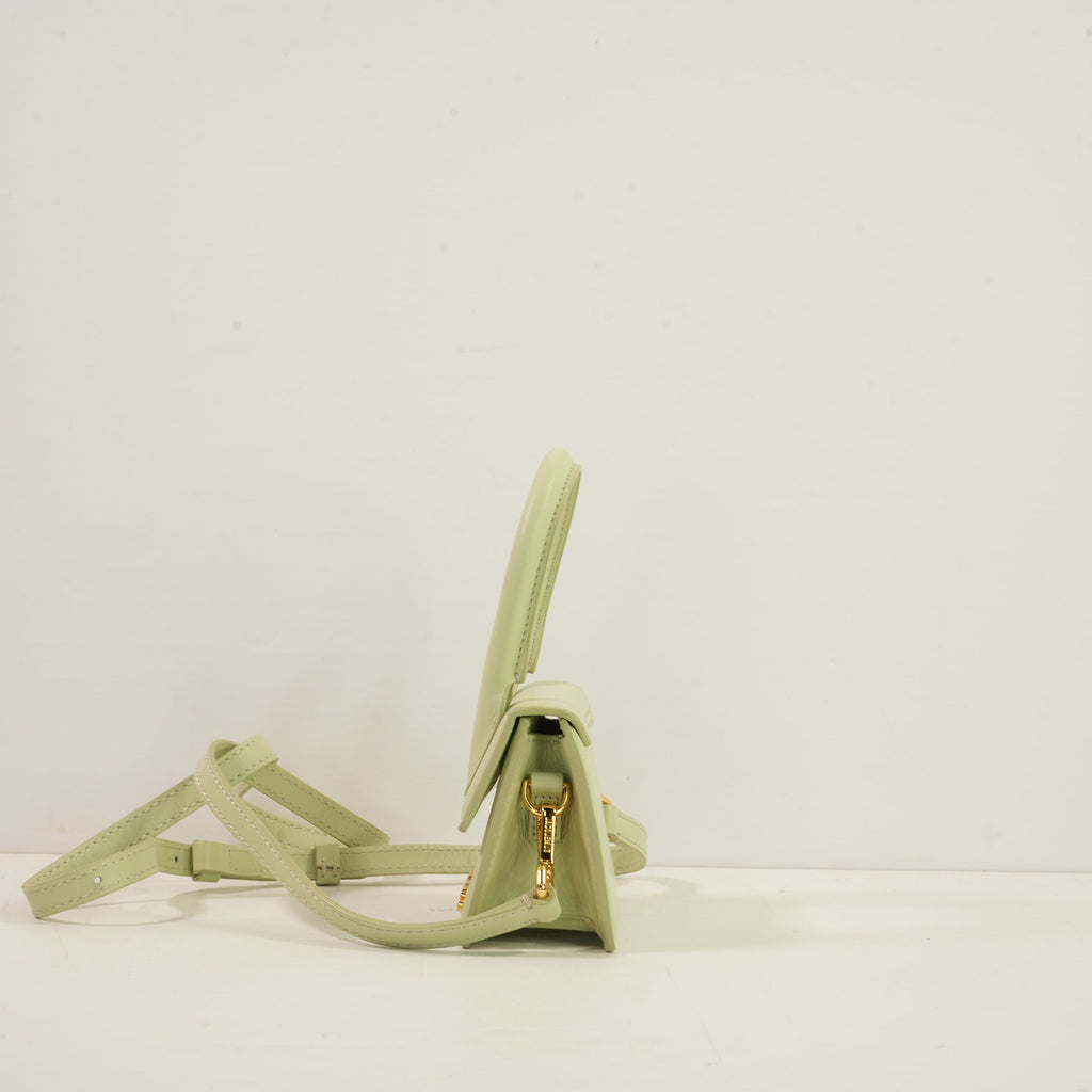 Jacquemus Le Chiquito Mini Top Handle Bag in Light Green (Dustbag, Strap)