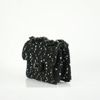 Chanel 2023 Classic Flap Bag Tweed Black Mini Shoulder Bag Limited Edition