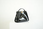 Fendi Mini Peekaboo Black Patent Leather Handbag Gold Hardware