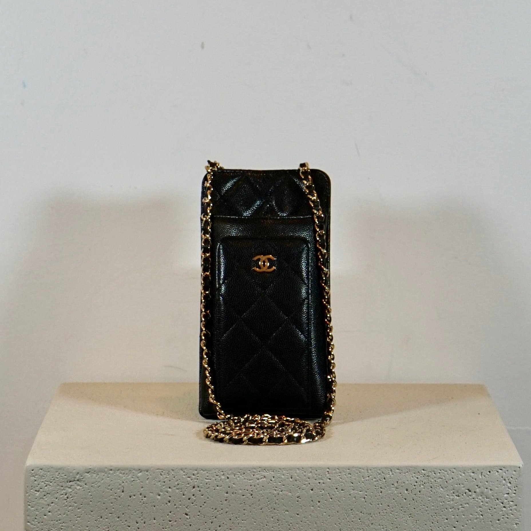 Chanel Caviar Quilted Zip Phone case