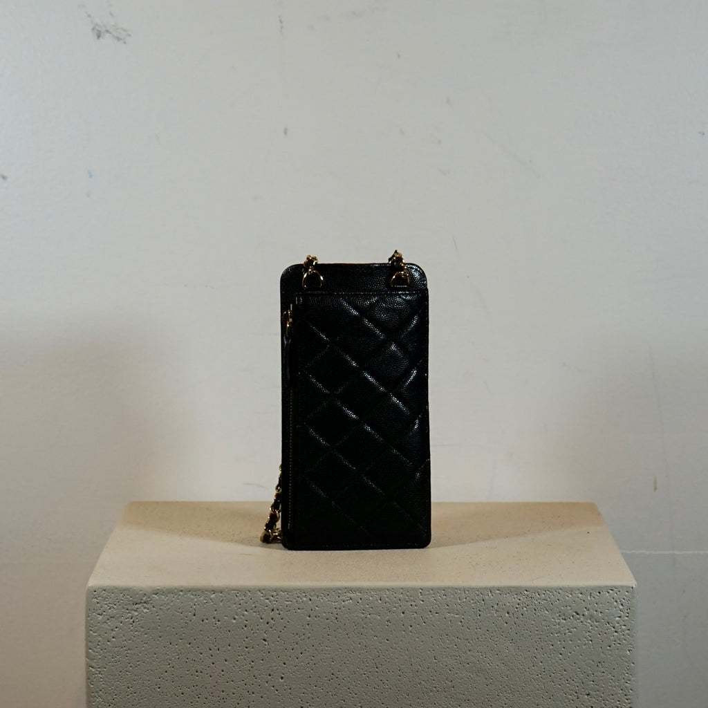 Chanel Caviar Quilted Zip Phone case