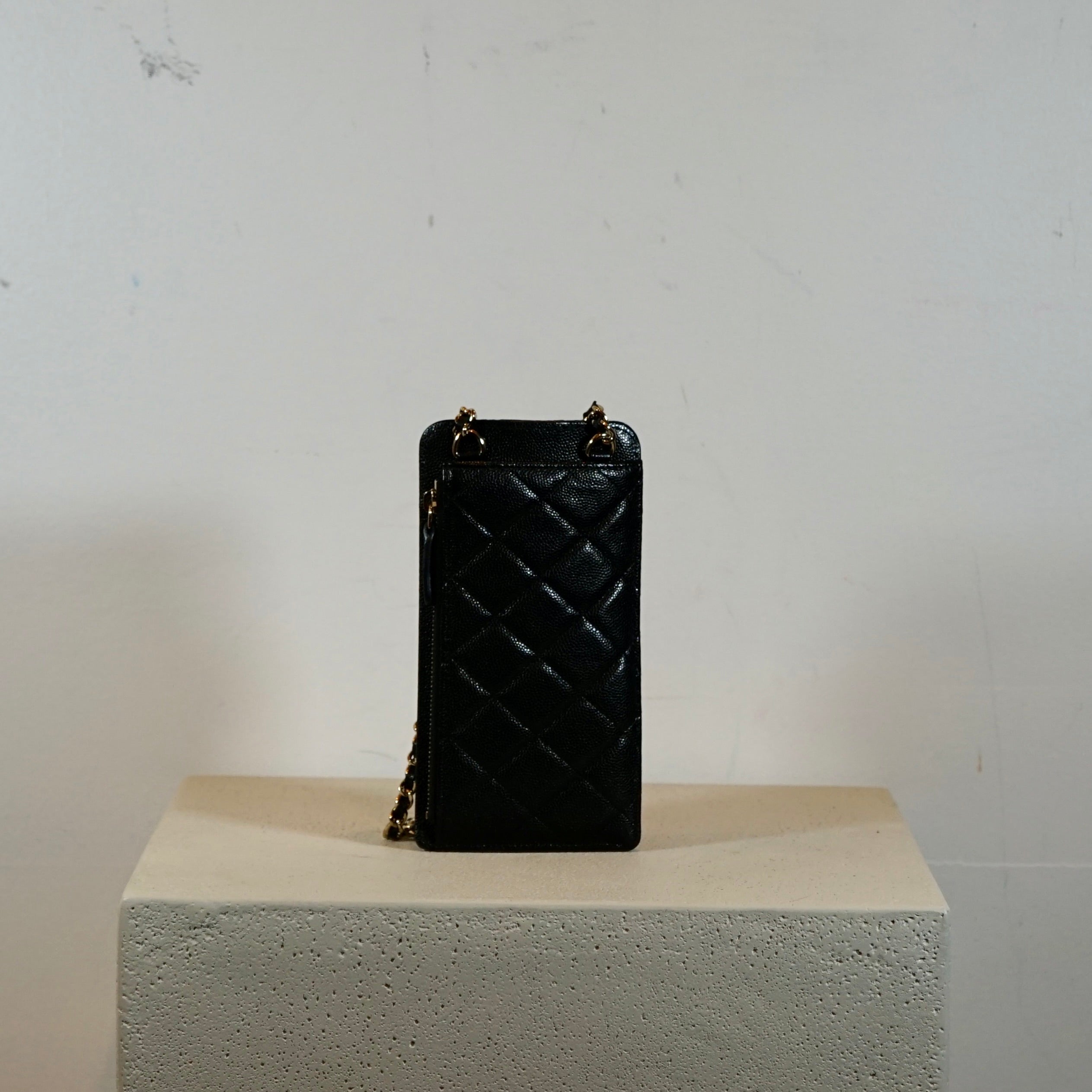 Chanel Caviar Quilted Zip Phone case