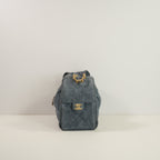Chanel 25 Blue Quilted Suede Small Hobo Bag (2025)