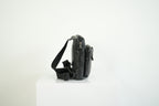 Balenciaga Black Crinkled Leather Crossbody Messenger Bag Explorer Pouch