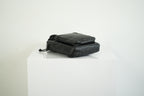 Balenciaga Black Crinkled Leather Crossbody Messenger Bag Explorer Pouch