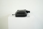 Balenciaga Black Crinkled Leather Crossbody Messenger Bag Explorer Pouch