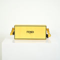 Fendi Roma Rigid Box Bag Yellow Leather Crossbody