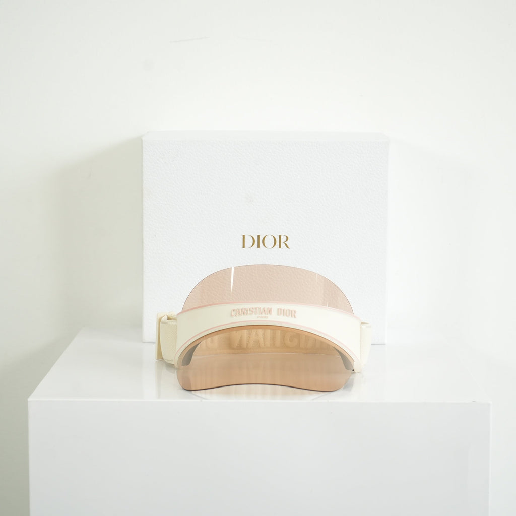 Christian Dior DiorClub V1U Visor White Nude Pink FULL SET