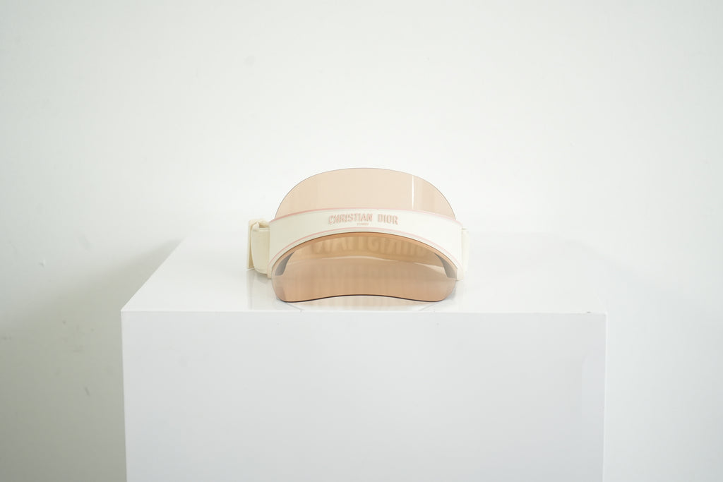 Christian Dior DiorClub V1U Visor White Nude Pink FULL SET