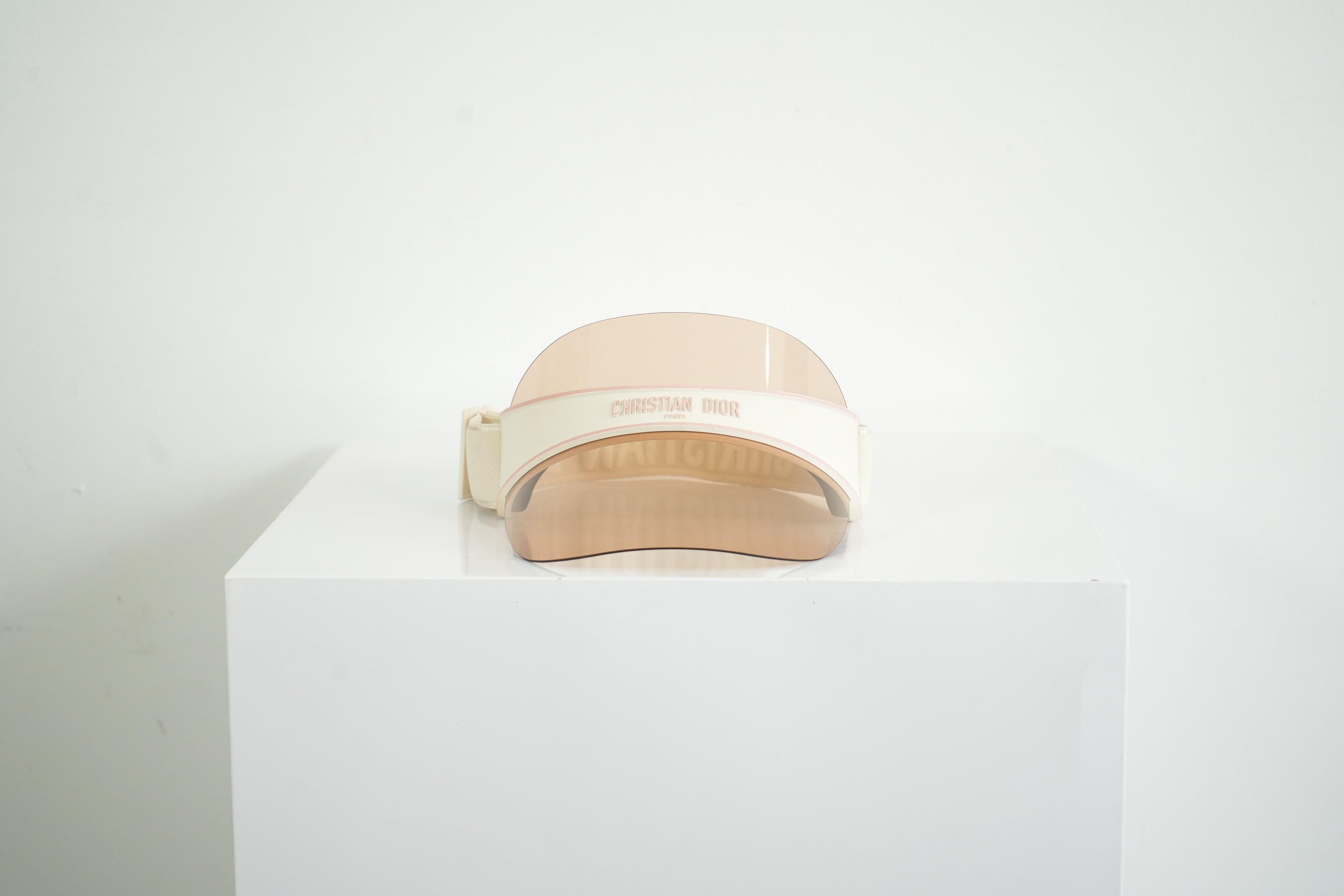 Christian Dior DiorClub V1U Visor White Nude Pink FULL SET