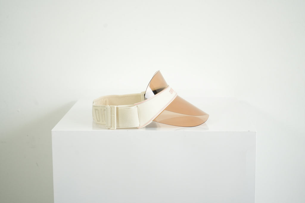 Christian Dior DiorClub V1U Visor White Nude Pink FULL SET