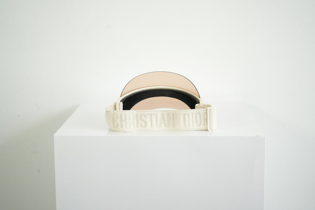 Christian Dior DiorClub V1U Visor White Nude Pink FULL SET