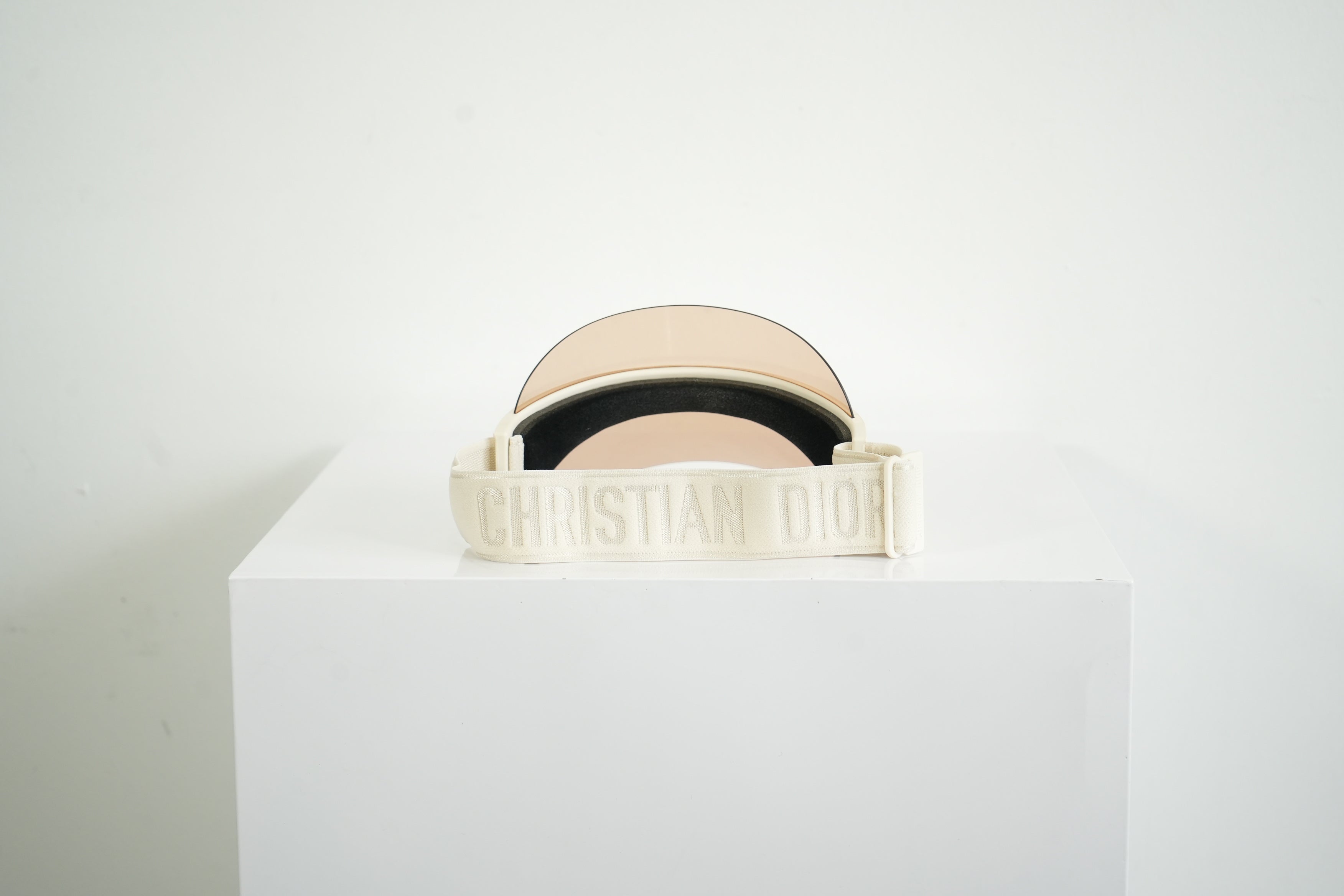Christian Dior DiorClub V1U Visor White Nude Pink FULL SET
