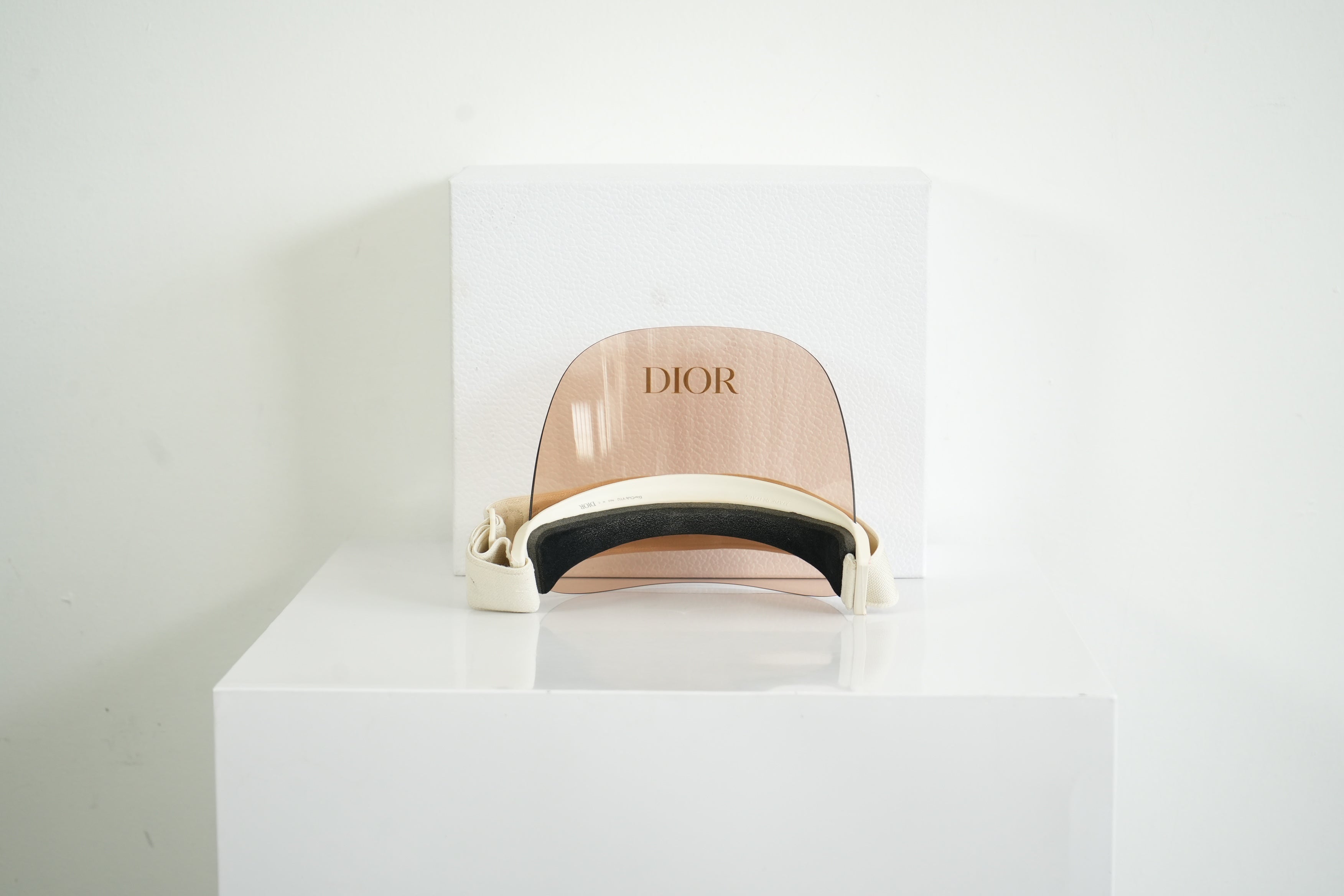 Christian Dior DiorClub V1U Visor White Nude Pink FULL SET
