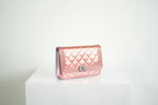 Chanel Boy Bag Metallic Pink Patent Leather Shoulder Clutch WOC