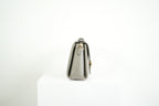 Gucci Interlocking G Grey Pebbled Leather Top Handle Crossbody Bag